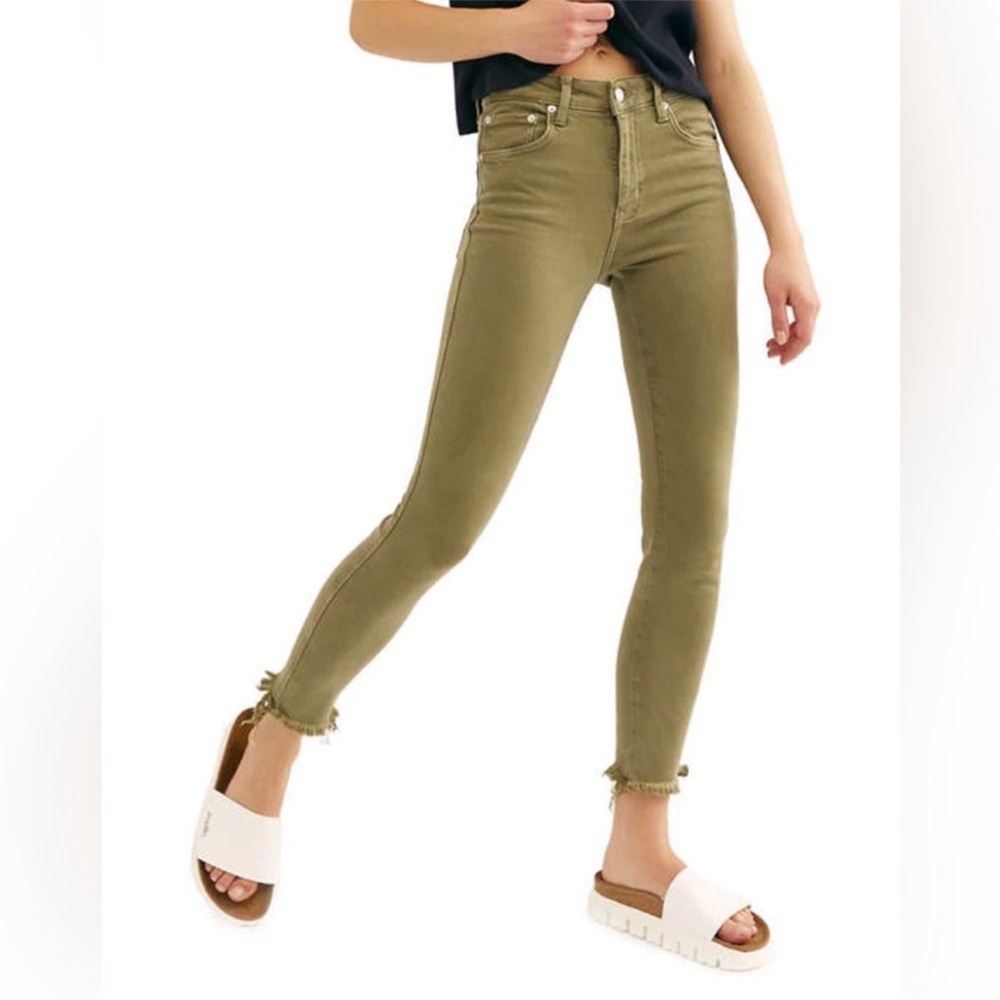 Free People NWOT Olive Skinny Jeans
